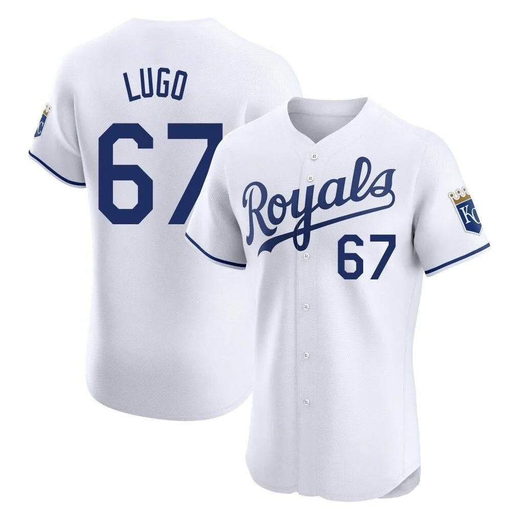 Choea KC.Royals #67 Seth Lugo Player White Alt Limited Elite Home Stitched Jerseys