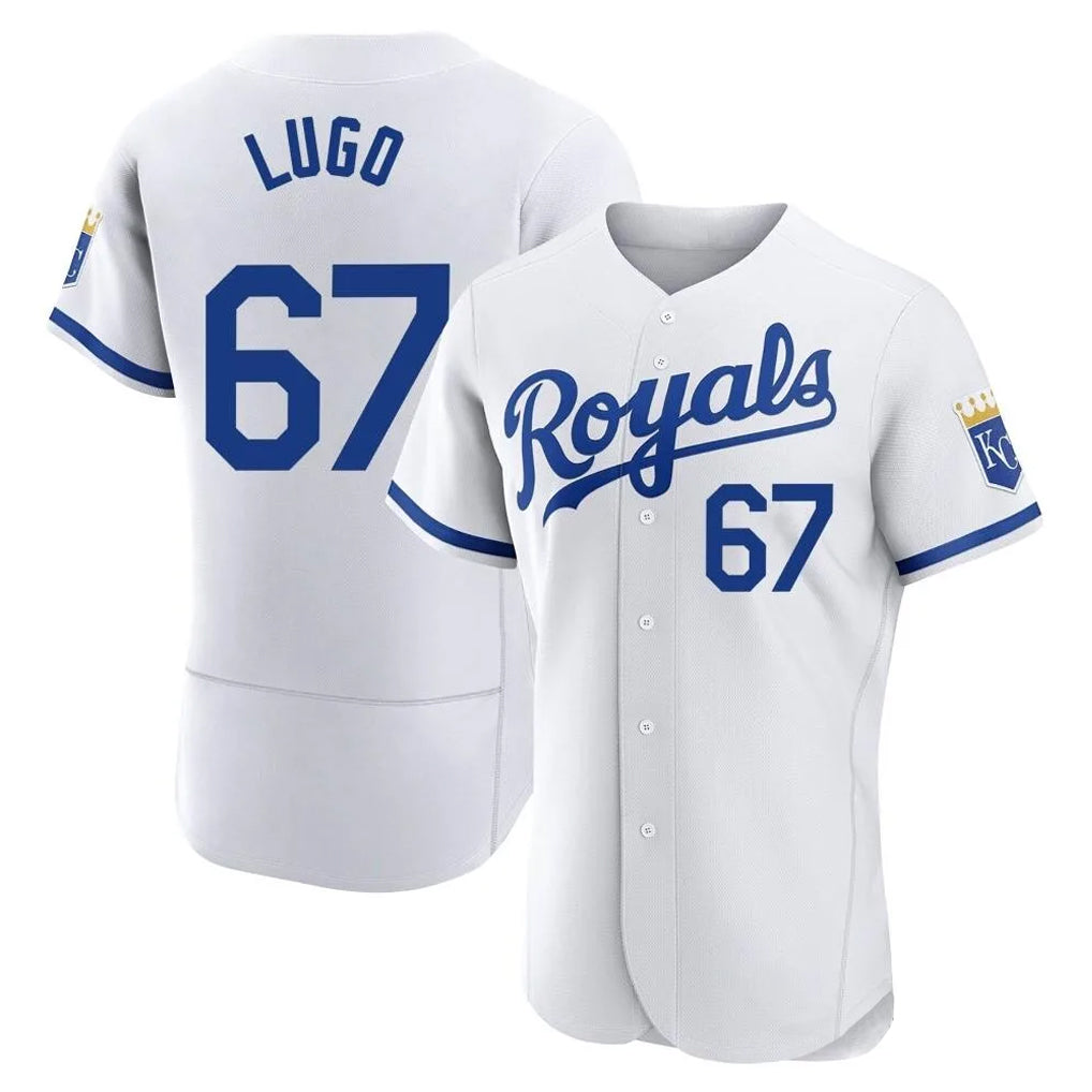 Choea KC.Royals #67 Seth Lugo Player White Limited Elite Home Game Stitched Jerseys