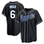 Choea KC.Royals #6 Jonathan India Player Black Carbon Fashion Home Game Stitched Jerseys