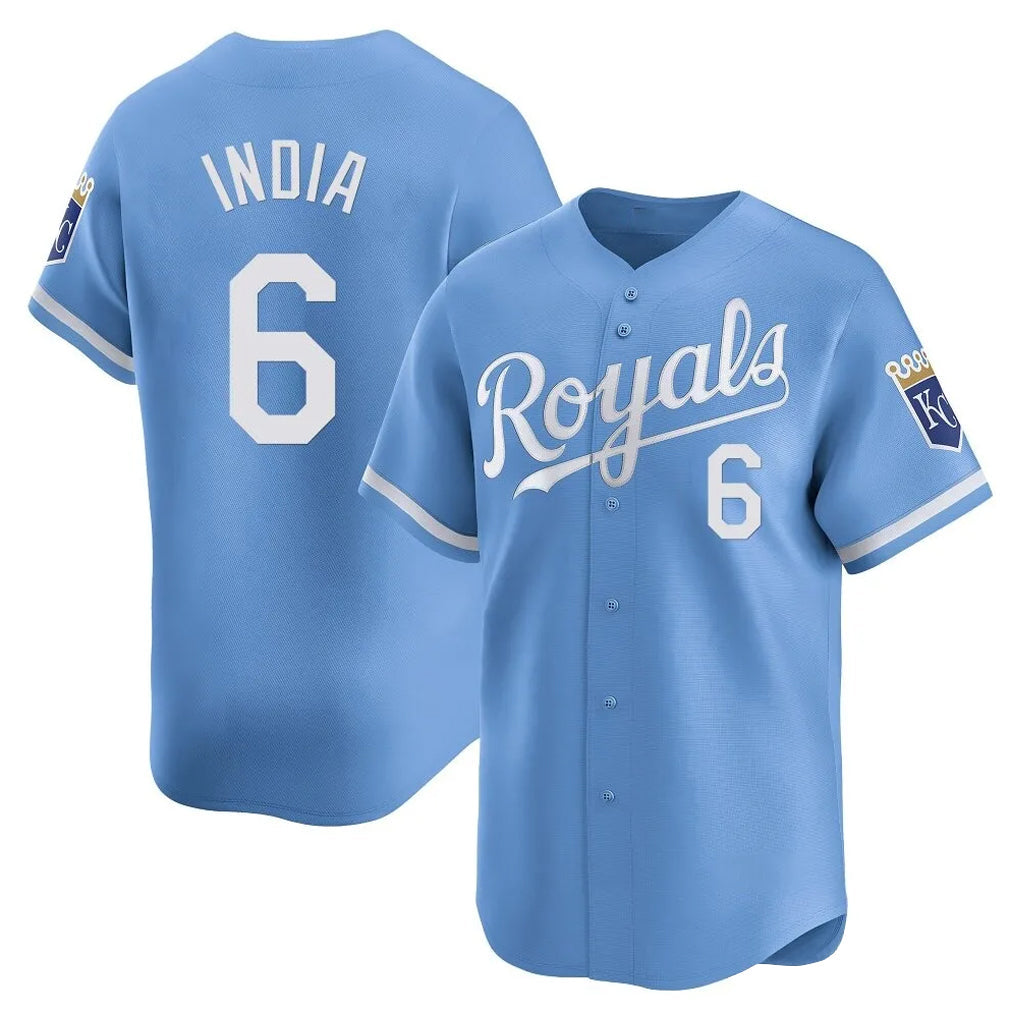 Choea KC.Royals #6 Jonathan India Player Light Blue Alt Limited Home Stitched Jerseys