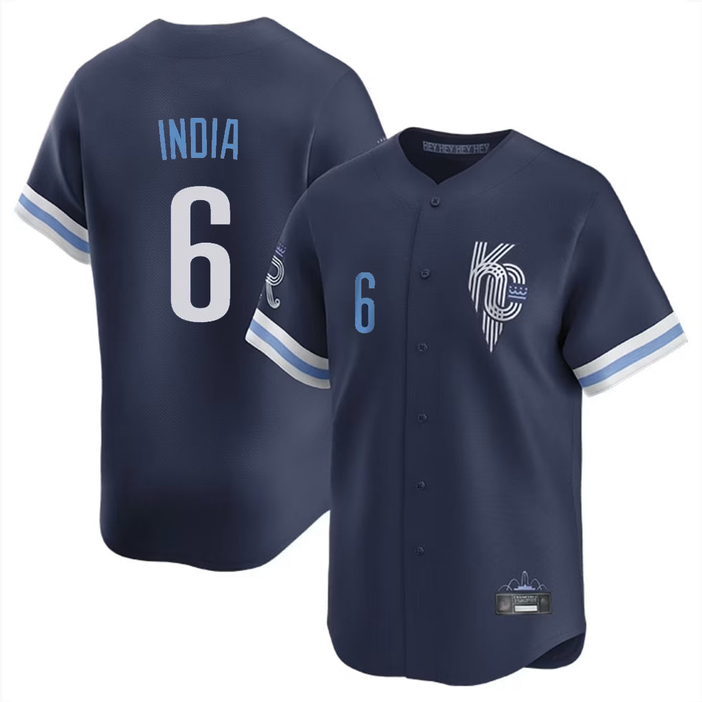 Choea KC.Royals #6 Jonathan India Player Navy City Connect Limited Home Stitched Jerseys