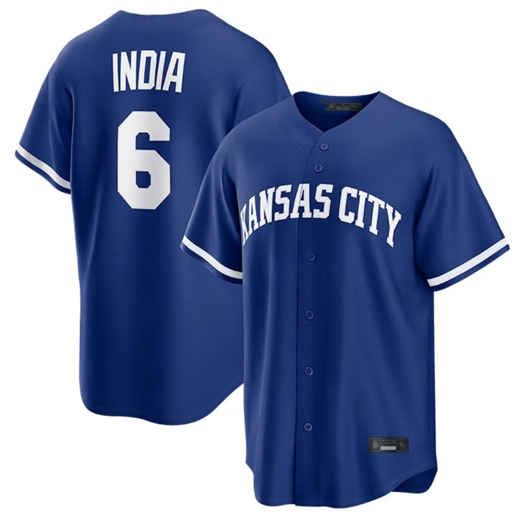 Choea KC.Royals #6 Jonathan India Player Royal Game Home Stitched Jerseys