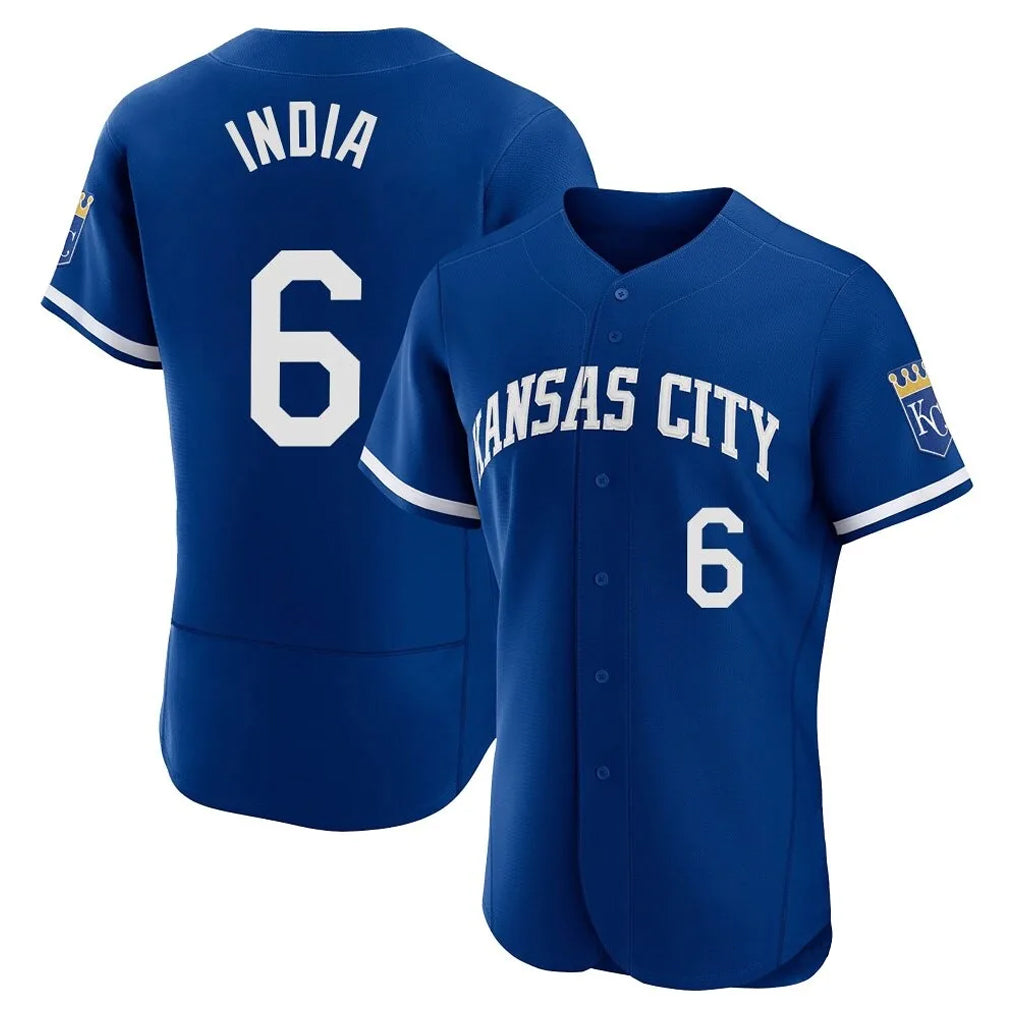 Choea KC.Royals #6 Jonathan India Player Royal Limited Elite Home Stitched Jerseys