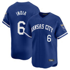 Choea KC.Royals #6 Jonathan India Player Royal Limited Home Stitched Jerseys