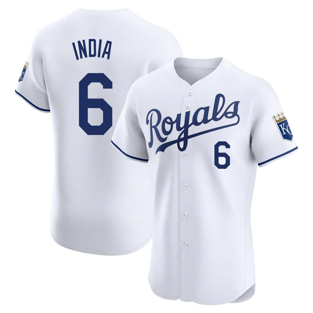 Choea KC.Royals #6 Jonathan India Player White Alt Limited Elite Home Stitched Jerseys
