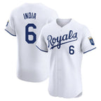 Choea KC.Royals #6 Jonathan India Player White Alt Limited Elite Home Stitched Jerseys