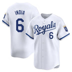 Choea KC.Royals #6 Jonathan India Player White Alt Limited Home Stitched Jerseys