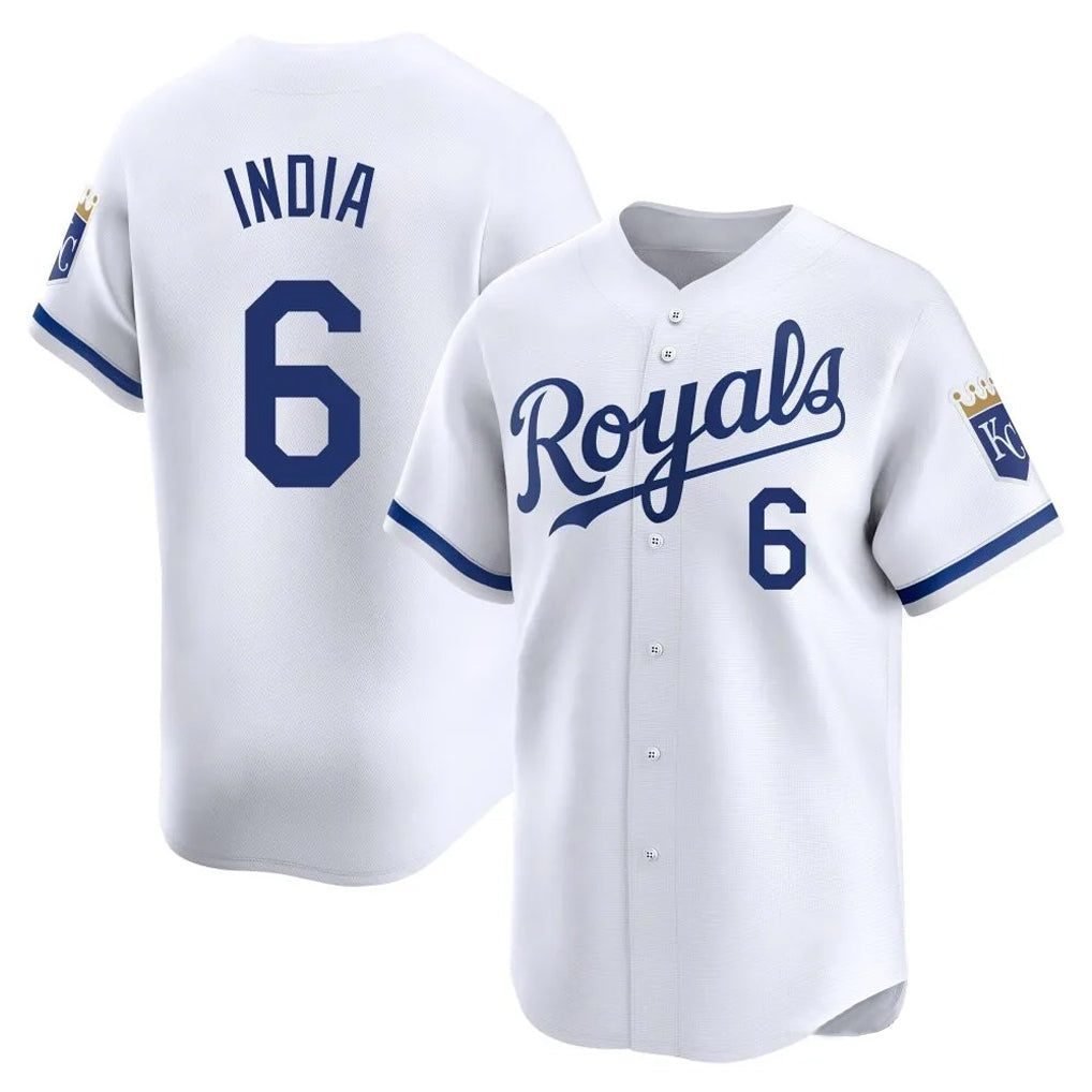 Choea KC.Royals #6 Jonathan India Player White Alt Limited Home Stitched Jerseys