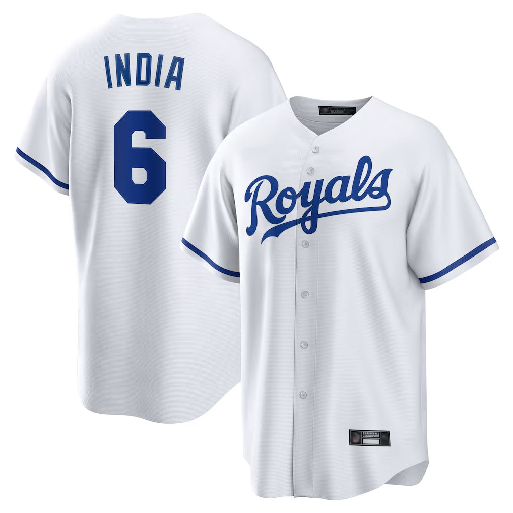 Choea KC.Royals #6 Jonathan India Player White Home Game Stitched Jerseys