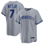 Choea KC.Royals #7 Bobby Witt Jr. Player Grey Road Game Home Stitched Jerseys