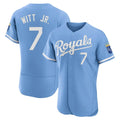Choea KC.Royals #7 Bobby Witt Jr. Player Light Blue Alt Limited Elite Home Stitched Jerseys