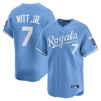 Choea KC.Royals #7 Bobby Witt Jr. Player Light Blue Alt Limited Home Stitched Jerseys