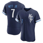 Choea KC.Royals #7 Bobby Witt Jr. Player Navy City Connect Limited Elite Home Stitched Jerseys