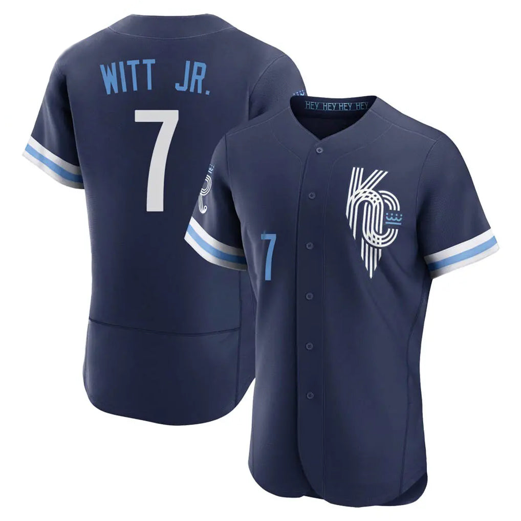 Choea KC.Royals #7 Bobby Witt Jr. Player Navy City Connect Limited Elite Home Stitched Jerseys