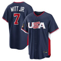Choea KC.Royals #7 Bobby Witt Jr. Player Navy USA 2026 World Classic Game Stitched Jerseys