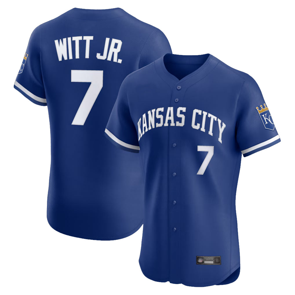 Choea KC.Royals #7 Bobby Witt Jr. Player Royal Limited Elite Home Stitched Jerseys