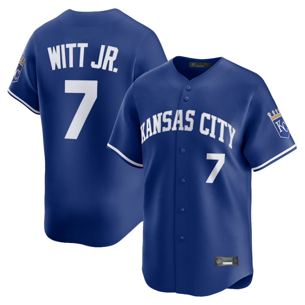 Choea KC.Royals #7 Bobby Witt Jr. Player Royal Limited Home Stitched Jerseys