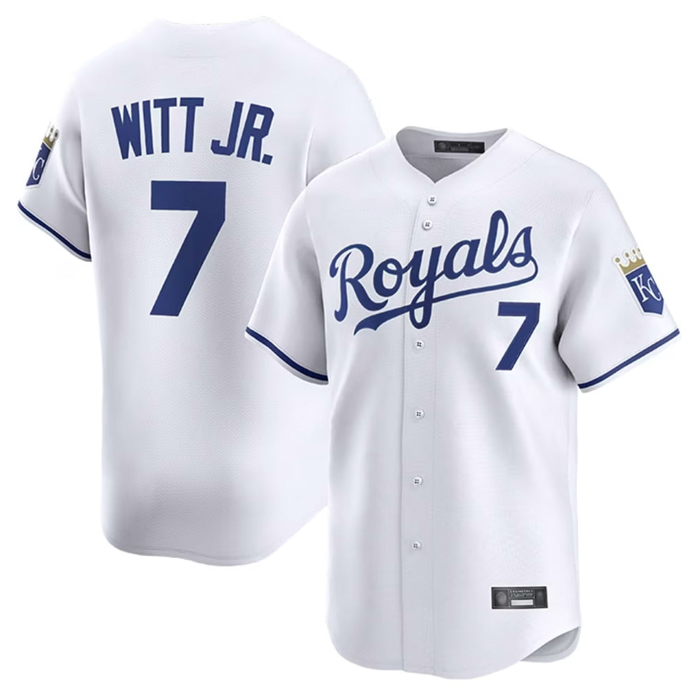 Choea KC.Royals #7 Bobby Witt Jr. Player White Alt Limited Home Stitched Jerseys