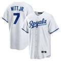Choea KC.Royals #7 Bobby Witt Jr. Player White Home Game Stitched Jerseys
