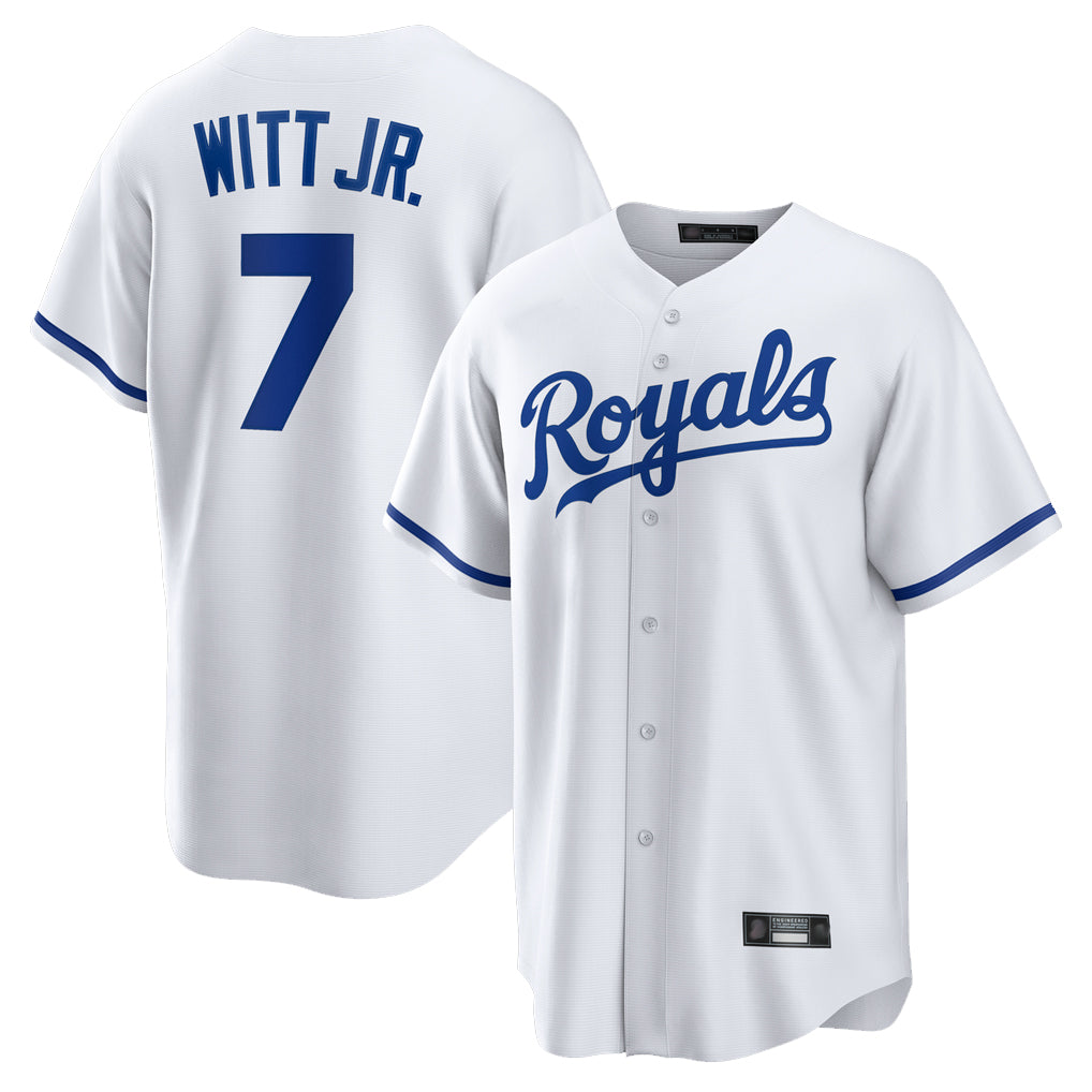 Choea KC.Royals #7 Bobby Witt Jr. Player White Home Game Stitched Jerseys