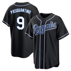 Choea KC.Royals #9 Vinnie Pasquantino Player Black Carbon Fashion Home Game Stitched Jerseys
