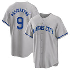 Choea KC.Royals #9 Vinnie Pasquantino Player Gray Game Home Stitched Jerseys