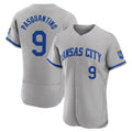 Choea KC.Royals #9 Vinnie Pasquantino Player Gray Limited Elite Home Game Stitched Jerseys