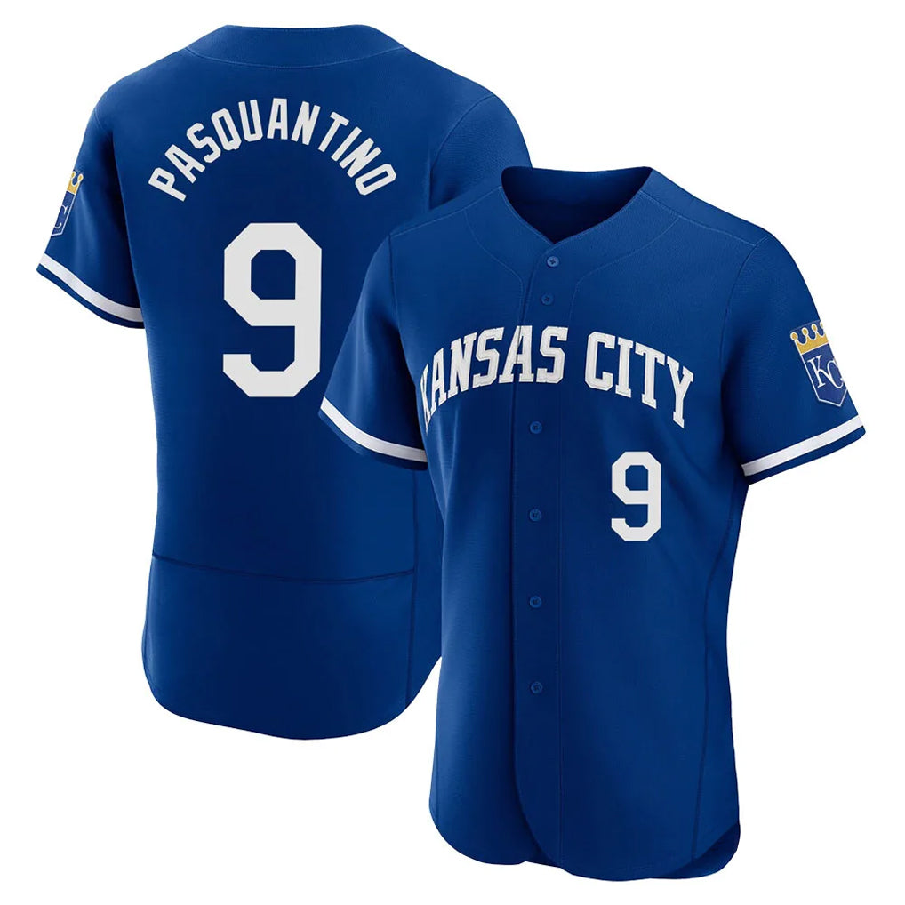 Choea KC.Royals #9 Vinnie Pasquantino Player Royal City Connect Limited Elite Home Game Stitched Jerseys