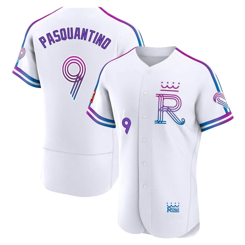 Choea KC.Royals #9 Vinnie Pasquantino Player White 2026 City Connect Limited Elite Home Stitched Jerseys