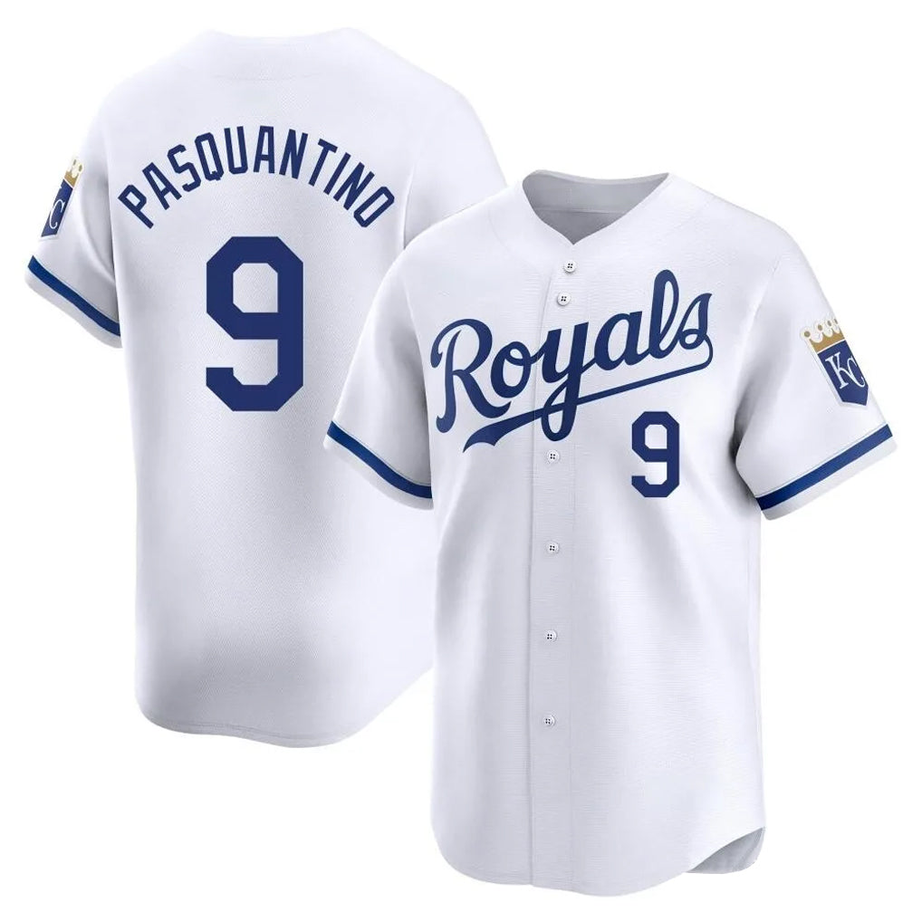 Choea KC.Royals #9 Vinnie Pasquantino Player White Alt Limited Home Stitched Jerseys