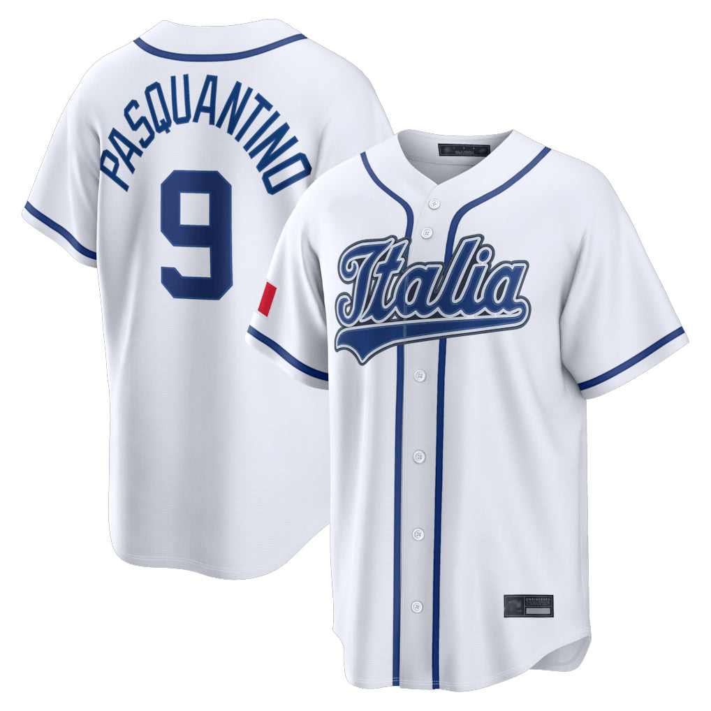 Choea KC.Royals #9 Vinnie Pasquantino Player White Italy 2026 WBC Classic Home Stitched Jerseys