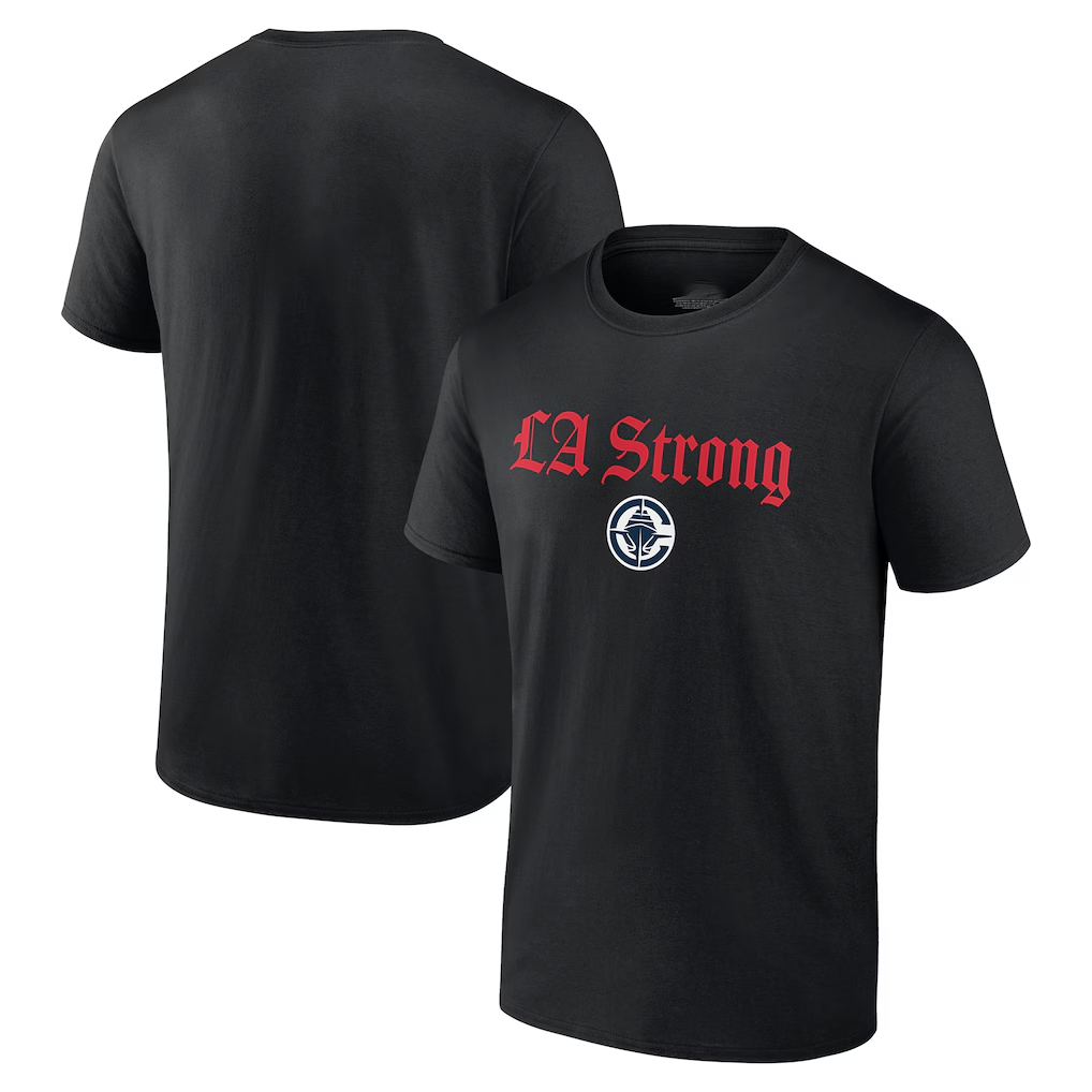 Choea LA.Clippers Black LA Strong T-Shirt Stitched Jerseys