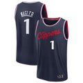 Choea LA.Clippers #1 Keaton Wagler Navy Draft First Round Pick Fast Break Stitched Jerseys - Icon Edition