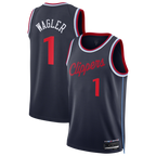 Choea LA.Clippers #1 Keaton Wagler Navy Swingman Stitched Jerseys - Icon Edition