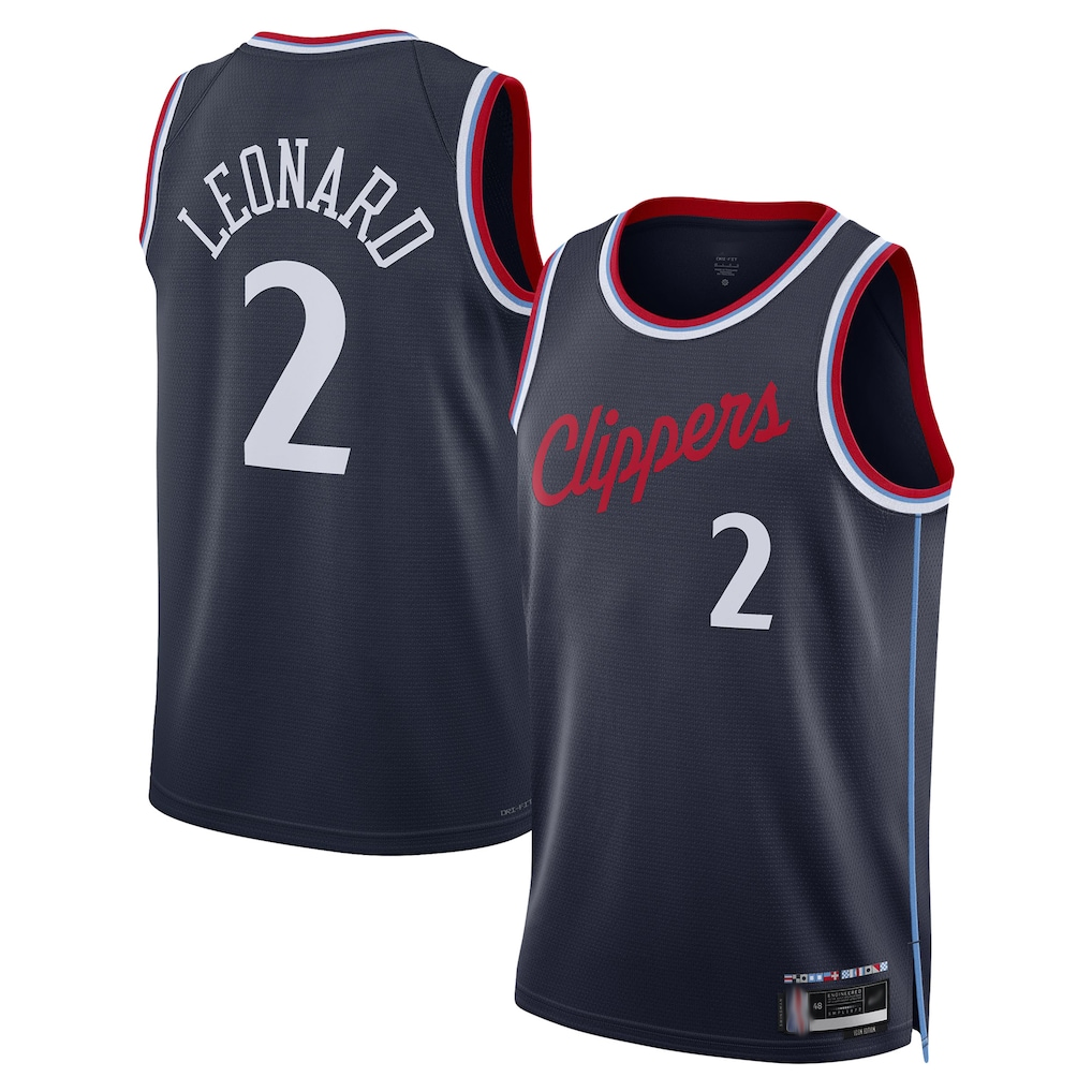 Choea LA.Clippers #2 Kawhi Leonard Navy 2024-2025 Swingman Stitched Jerseys - Icon Edition