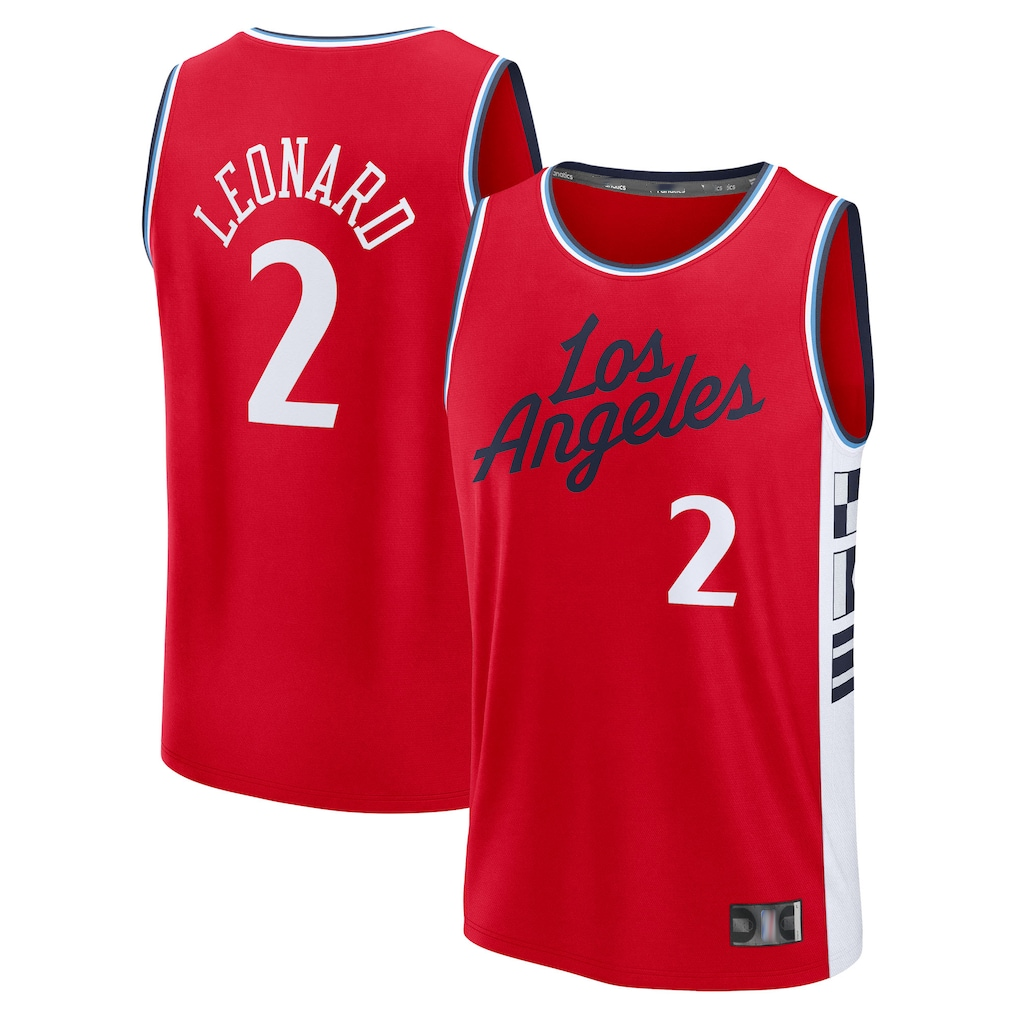 Choea LA.Clippers #2 Kawhi Leonard Red Fast Break Replica Player Stitched Jerseys- Statement Edition