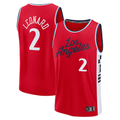 Choea LA.Clippers #2 Kawhi Leonard Red Fast Break Replica Player Stitched Jerseys- Statement Edition