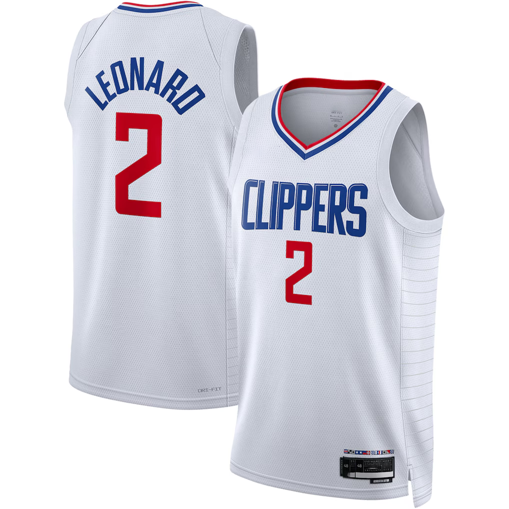 Choea LA.Clippers #2 Kawhi Leonard White Swingman Stitched Jerseys - Association Edition