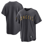 Choea LA.Angels Charcoal Game All-Star Blank Player Stitched Jerseys