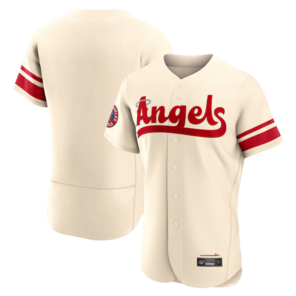 Choea LA.Angels Cream City Connect Limited ELite Home Blank Player Stitched Jerseys