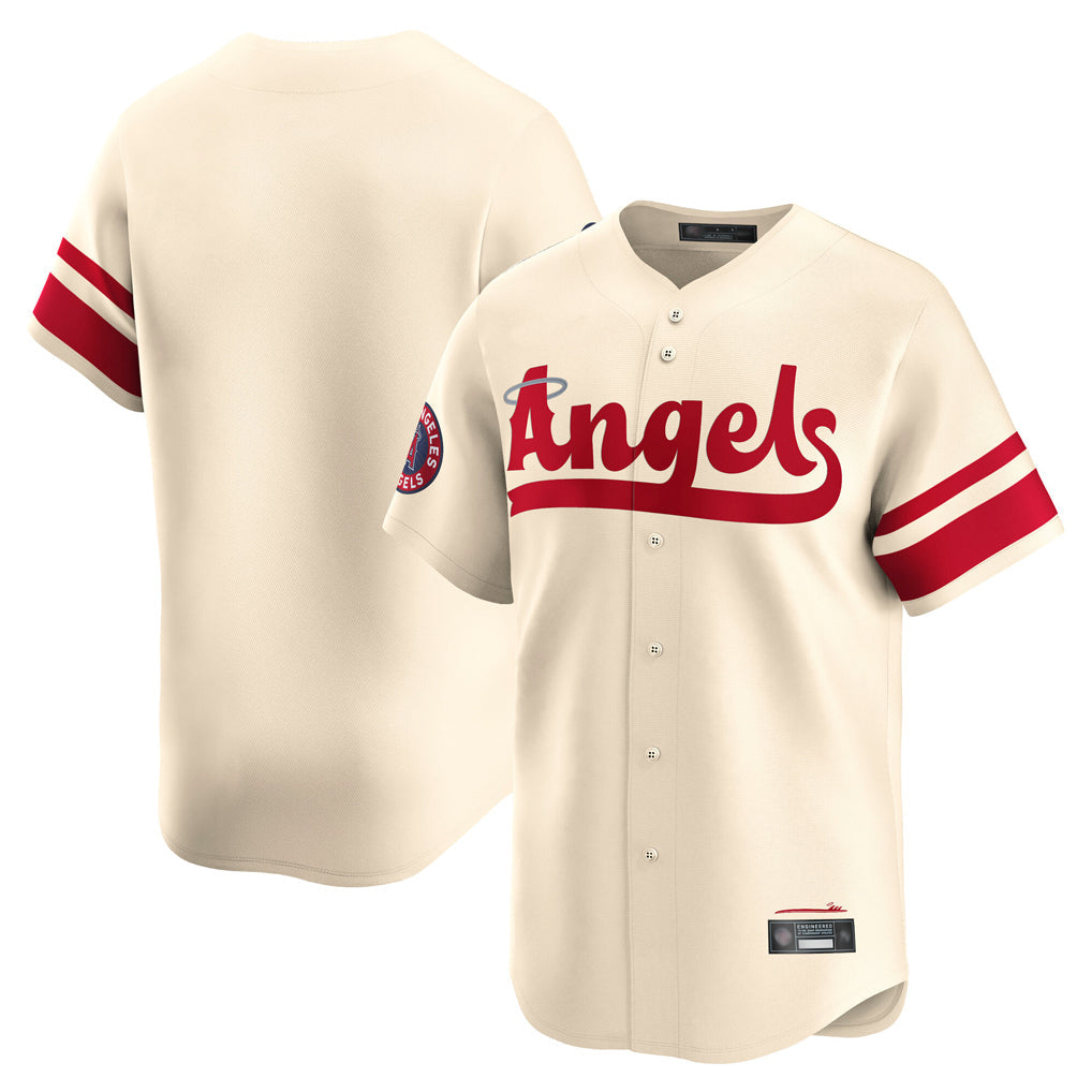 Choea LA.Angels Cream City Connect Limited Home Blank Player Stitched Jerseys