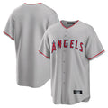 Choea LA.Angels Gray Home Game Blank Player Stitched Jerseys