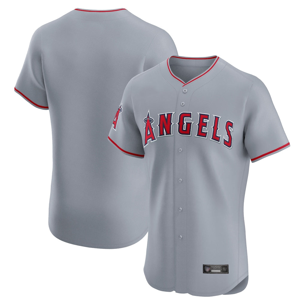 Choea LA.Angels Gray Home Limited Elite Blank Player Stitched Jerseys