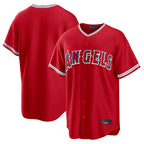 Choea LA.Angels Red Home Game Blank Player Stitched Jerseys