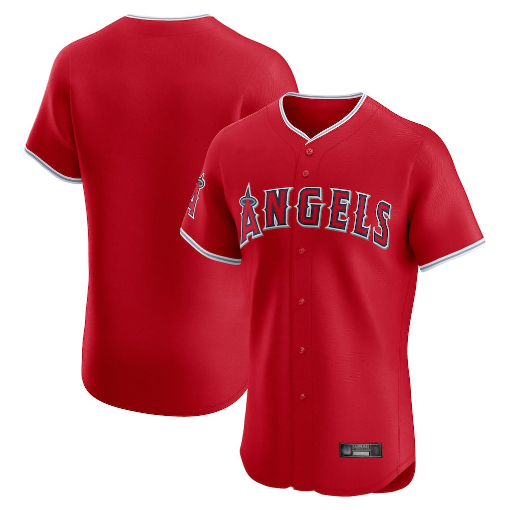Choea LA.Angels Red Home Limited Elite Blank Player Stitched Jerseys
