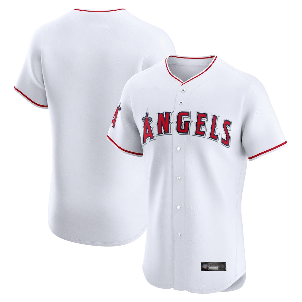 Choea LA.Angels White Limited Elite Home Blank Player Stitched Jerseys