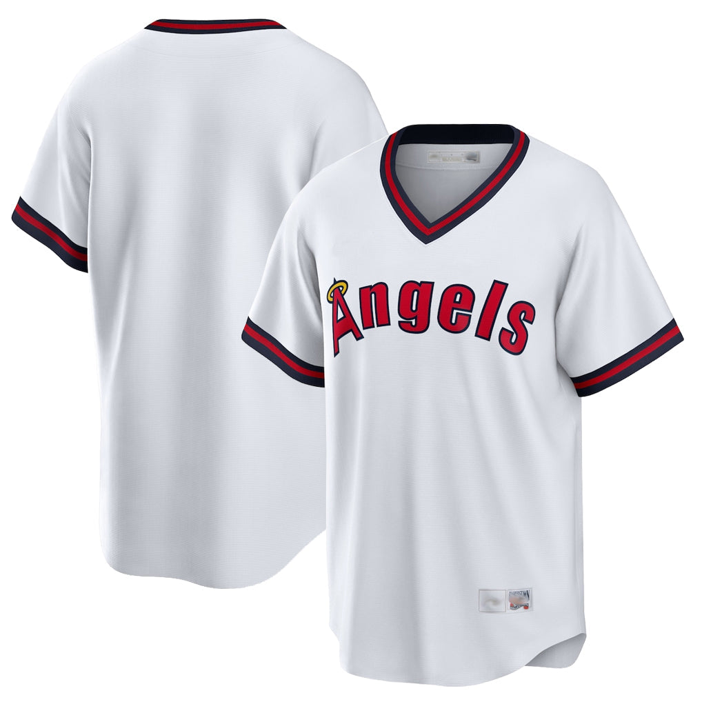 Choea LA.Angels White T-shirt Home Game Blank Player Stitched Jerseys