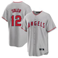 Choea LA.Angels #12 Jorge Soler Player Gray Home Game Stitched Jerseys