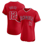 Choea LA.Angels #12 Jorge Soler Player Red Home Limited Elite Stitched Jerseys