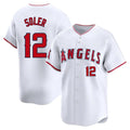 Choea LA.Angels #12 Jorge Soler Player White Limited Home Stitched Jerseys